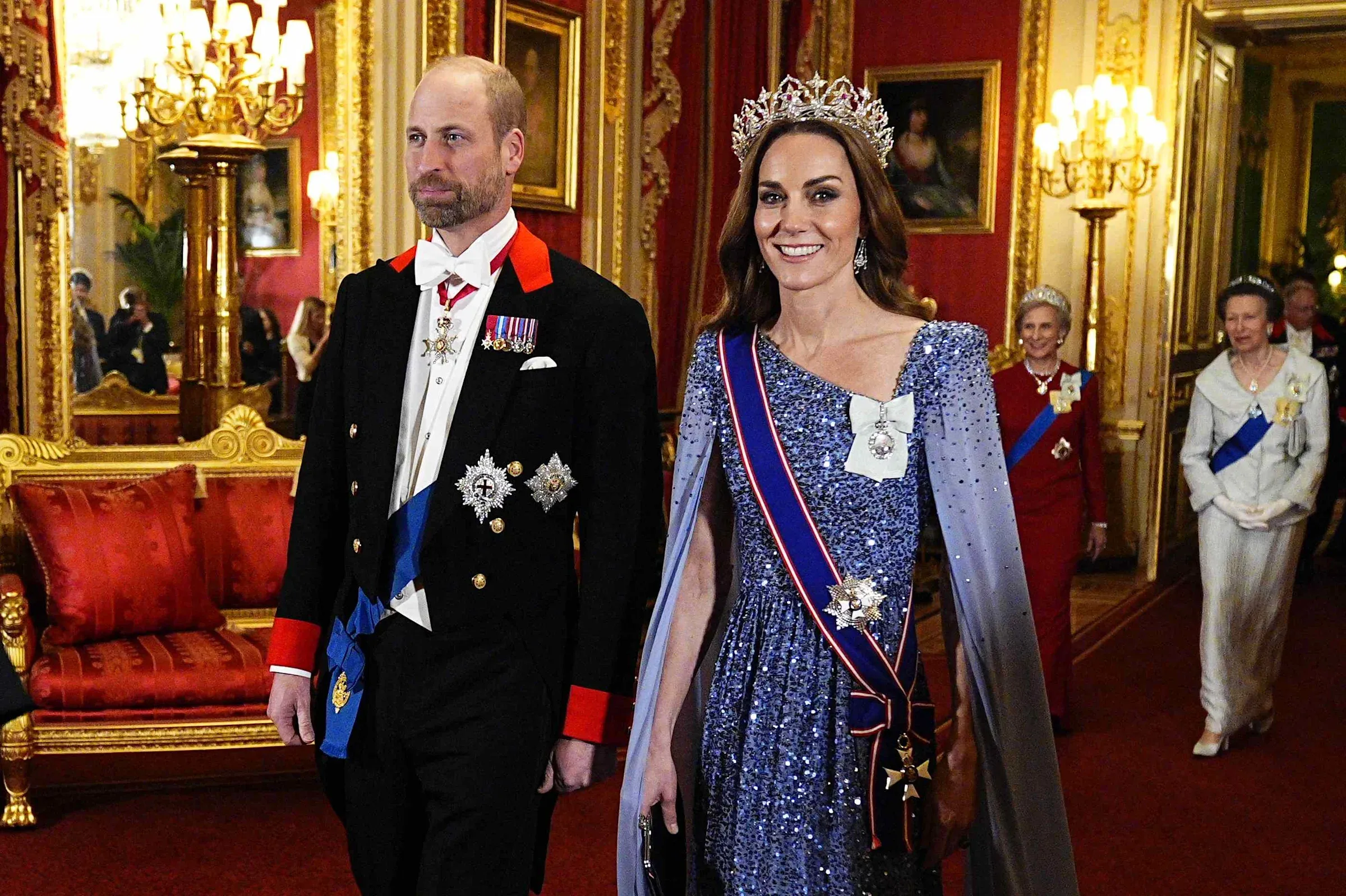 Kate Middleton Wears Rarely Seen Tiara and Dramatic Cape Gown at German State Banquet