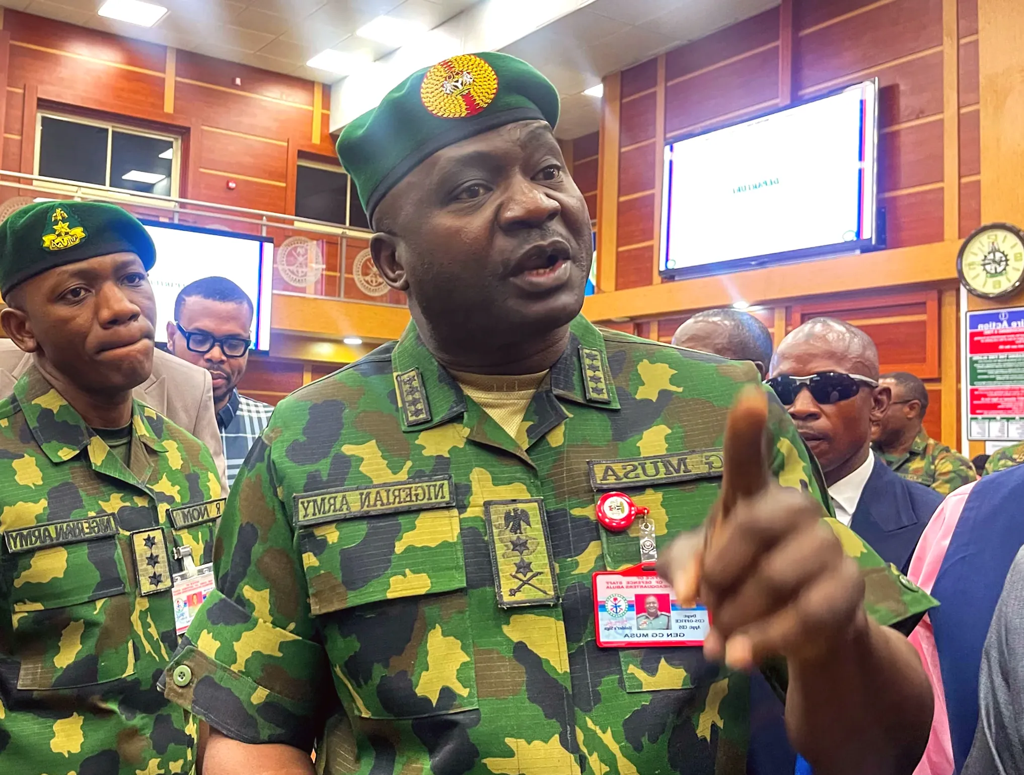 Nigeria's president appoints former military chief as defense minister shortly after resignation