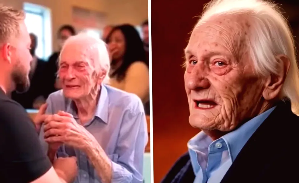 Fact Check: Video of 99-year-old atheist Walter Briggs getting baptized is not real
