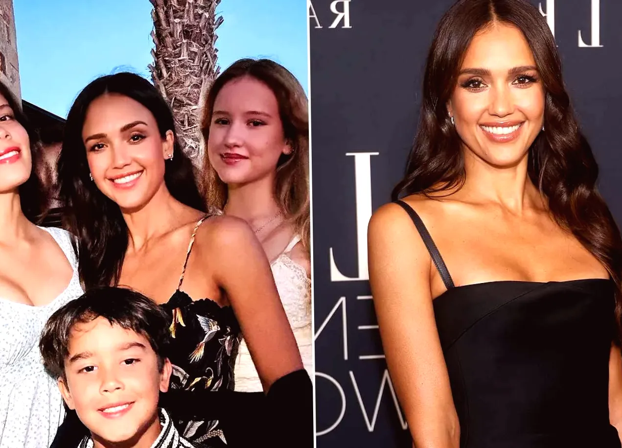 Jessica Alba shares a sweet selfie with her 3 kids on Thanksgiving, expressing how they brighten her world every day.