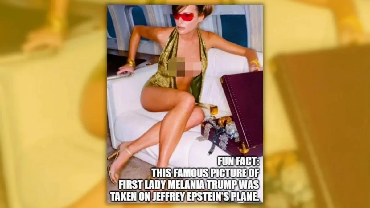 Verifying the Facts: Image features Melania Trump, but it was not taken on Epstein's plane