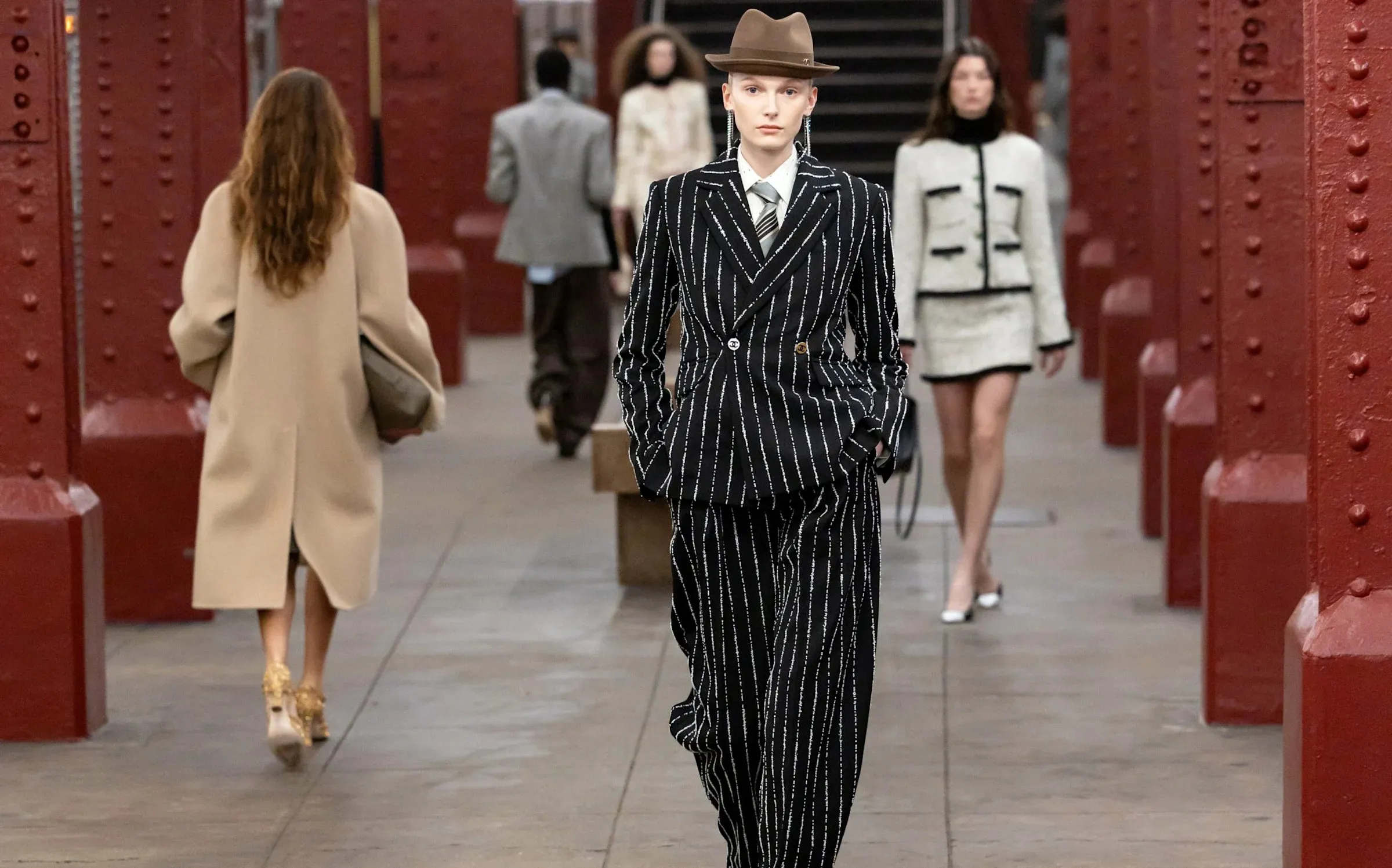 Jon Bon Jovi and Christine Baranski ride the subway to attend the new Chanel collection