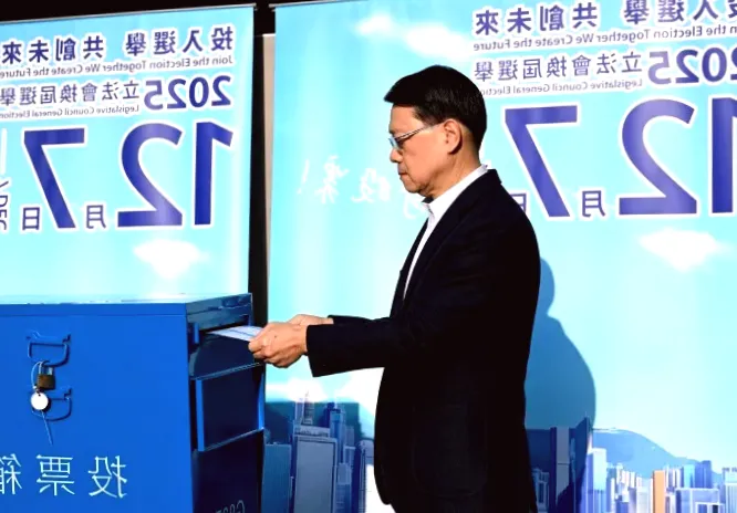 Hong Kong residents vote after tragic fire incident