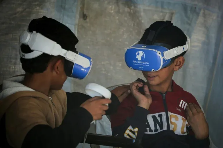 Virtual Reality Headsets Transport Gaza's Children to a World Far Away