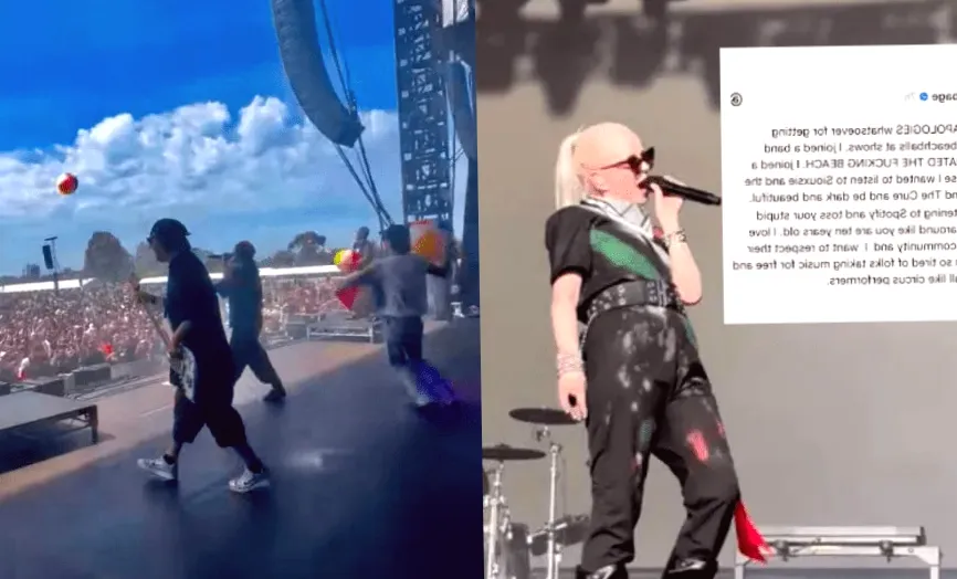 Shirley Manson from Garbage went crazy over a beach ball at Good Things (and uh... we may have been involved)